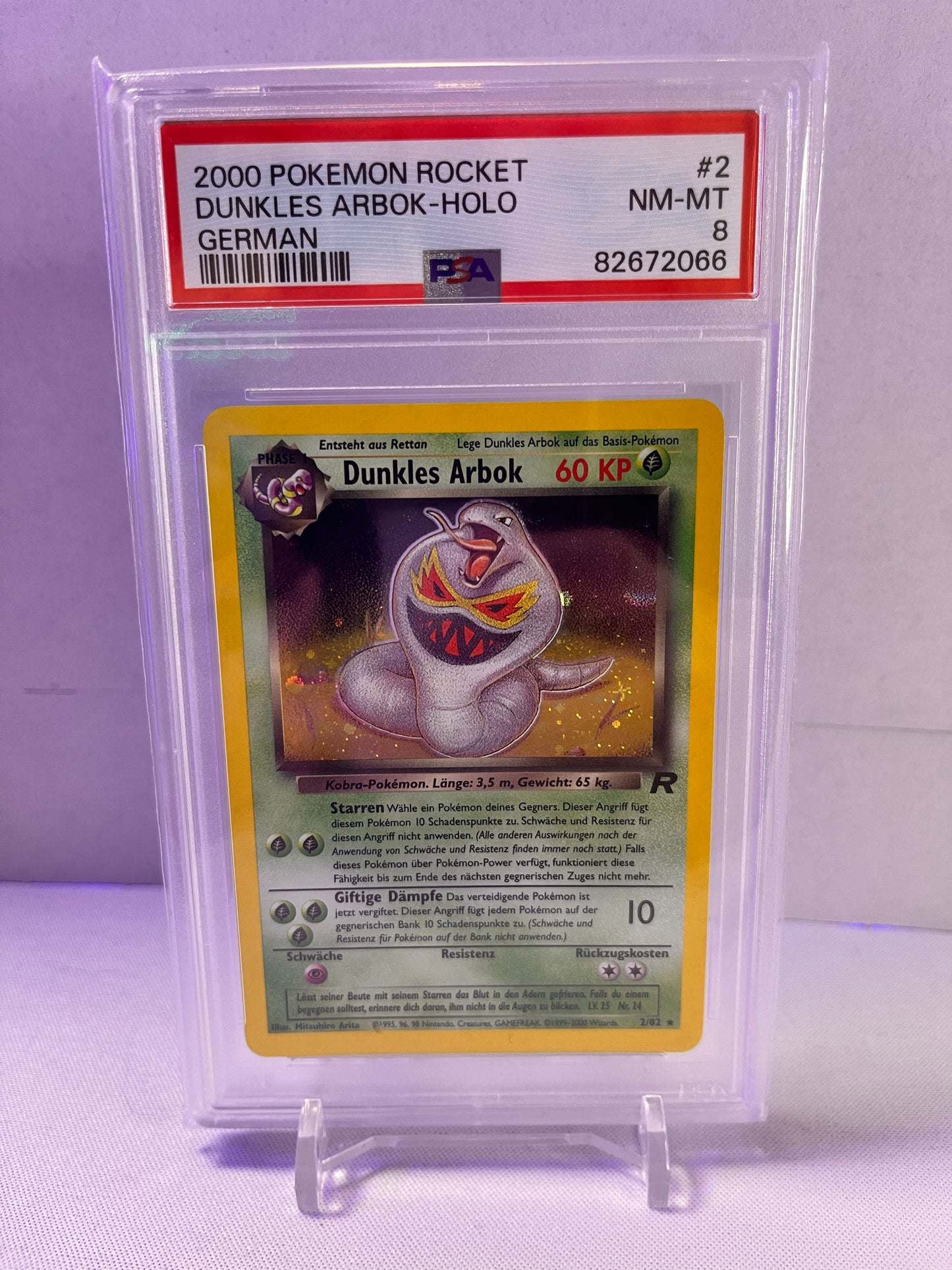 Dunkles Arbok PSA8 Team Rocket
