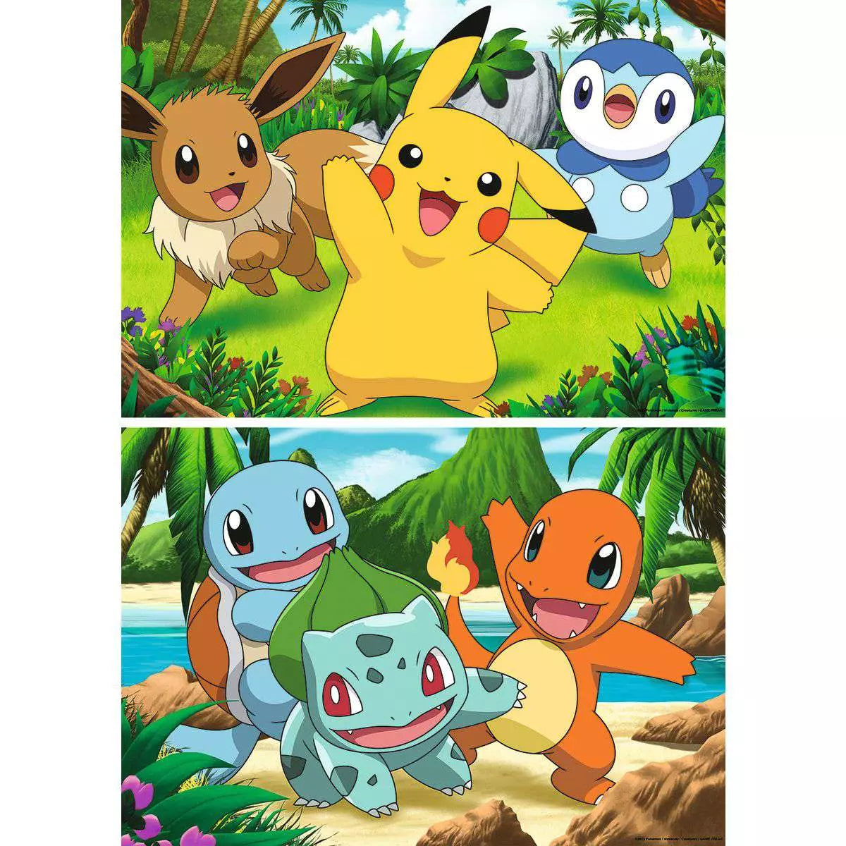 Kinderpuzzle Pokémon Pikachu und seine Freunde (2 × 24 Teile) – Ansicht 1