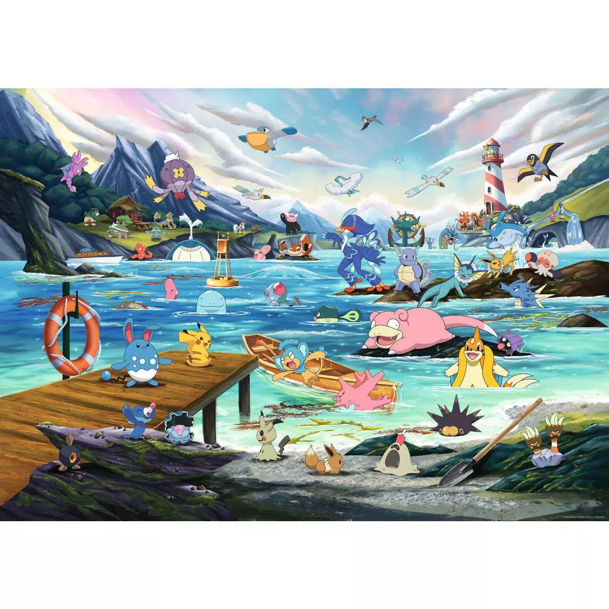 Puzzle Pokémon Aquana und die sanften Gewässer (1000 Teile) – Ansicht 1
