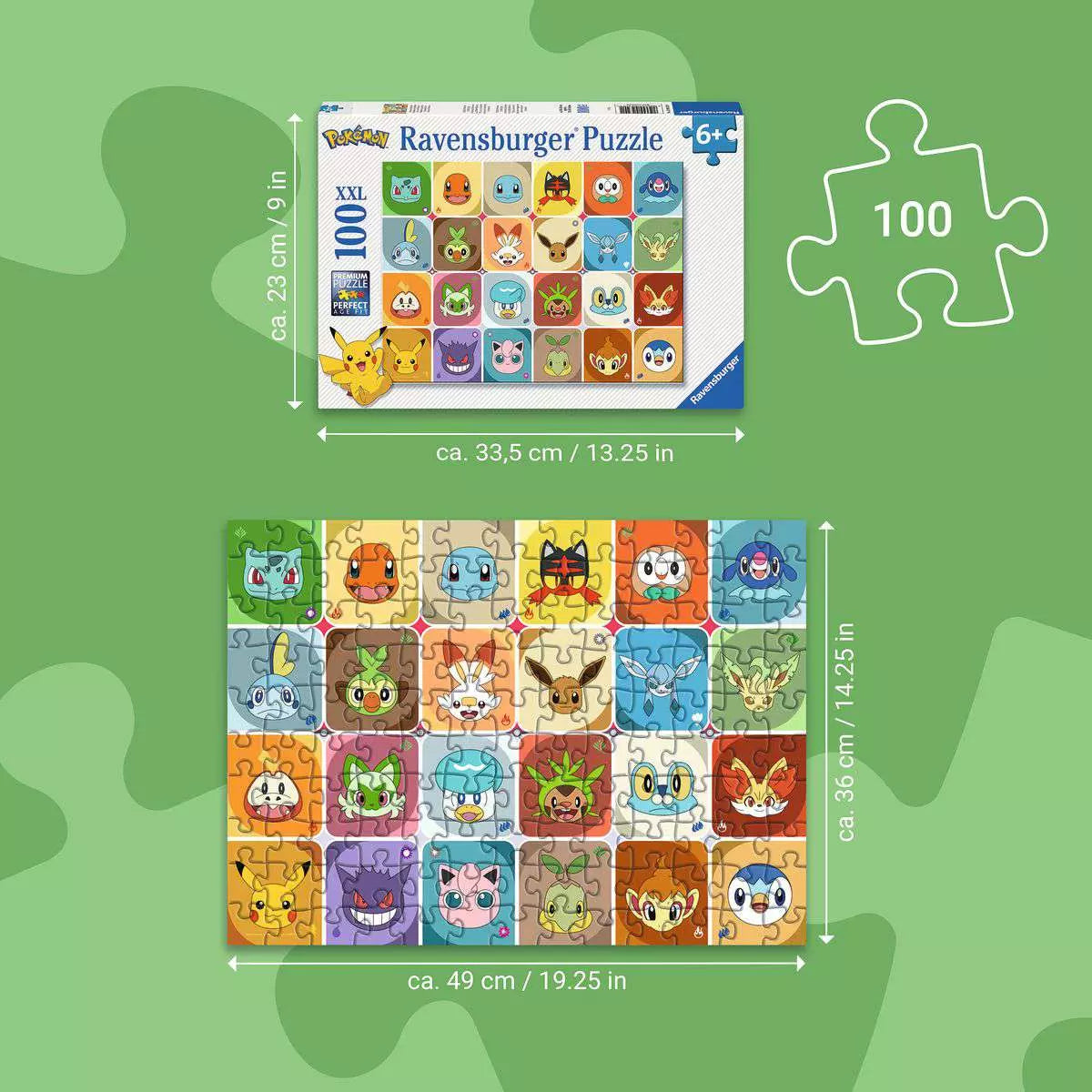 Kinderpuzzle Pokémon Gesichter (100 XXL Teile) – Ansicht 2