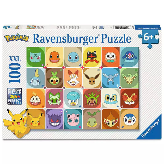 Kinderpuzzle Pokémon Gesichter (100 XXL Teile)