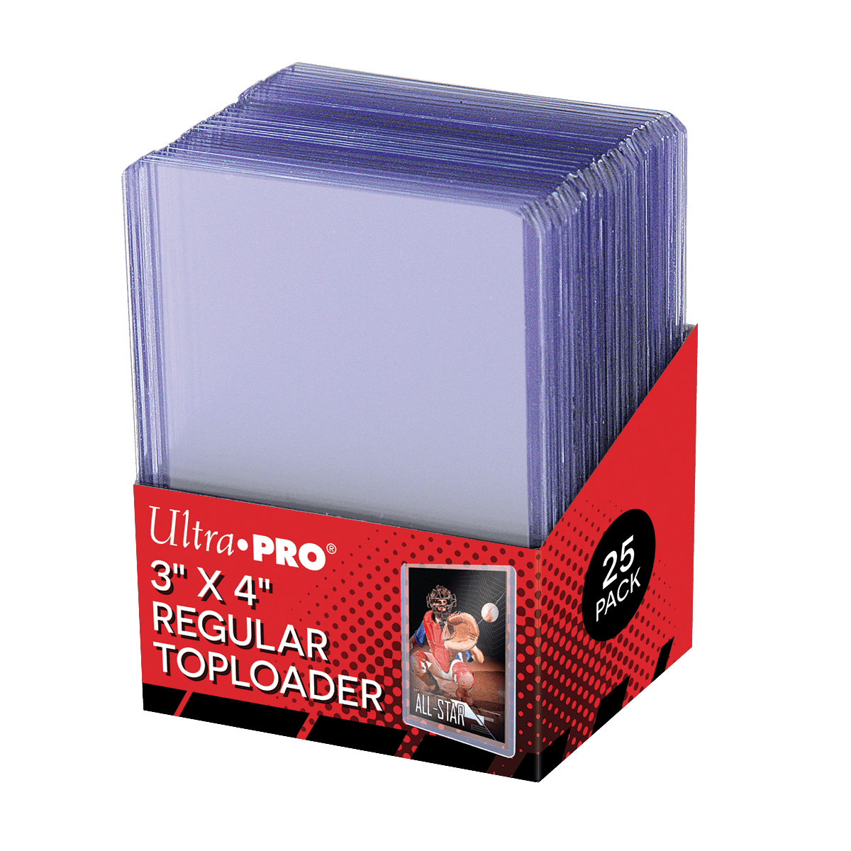 Ultra Pro Toploader 3 x 4 Zoll, 25 Stück