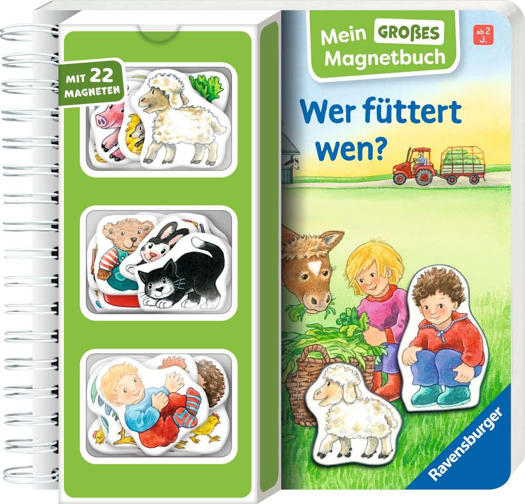 Ravensburger Mein großes Magnetbuch – Wer füttert wen? – Cover