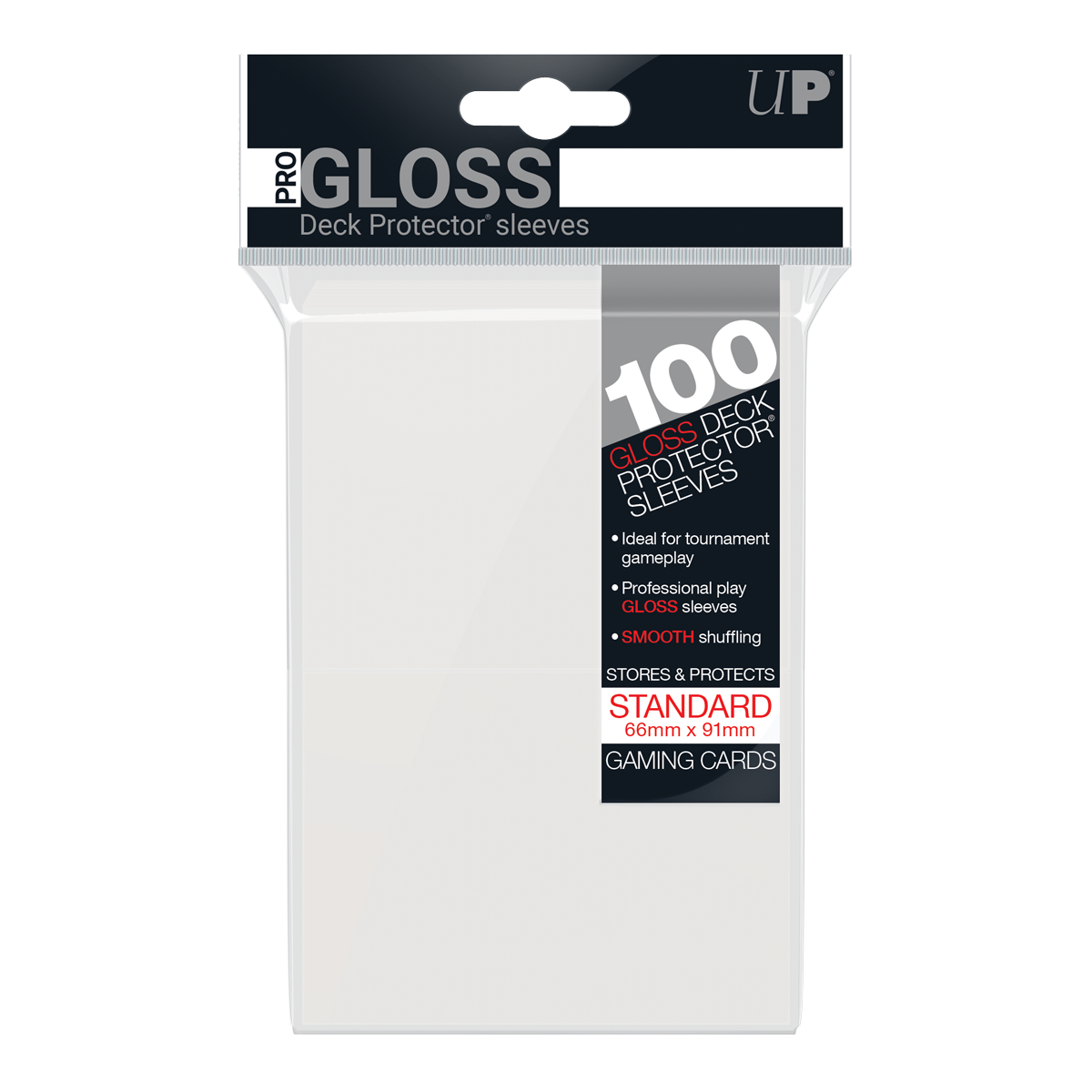 Ultra Pro PRO-Gloss Deck Protector Sleeves klar, 100 Stück, Verpackung