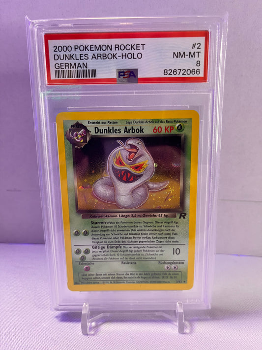Dunkles Arbok PSA8 Team Rocket