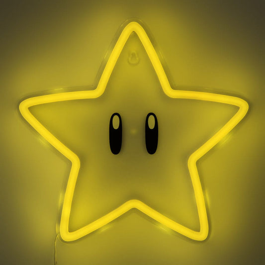 Super Mario LED Wandleuchte Super Star Neon