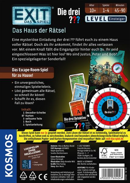 EXIT - Das Spiel: Die drei ??? - Das Haus der Rätsel
