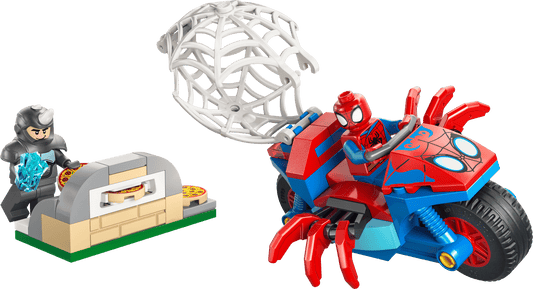 LEGO Spidey auf Motorrad vs Rhino