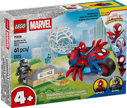 LEGO Spidey auf Motorrad vs Rhino