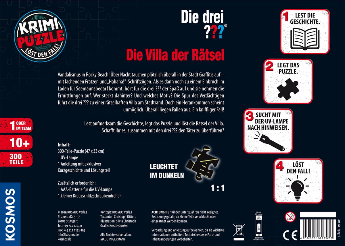 Die drei ??? - Villa der Rätsel Krimi Puzzle
