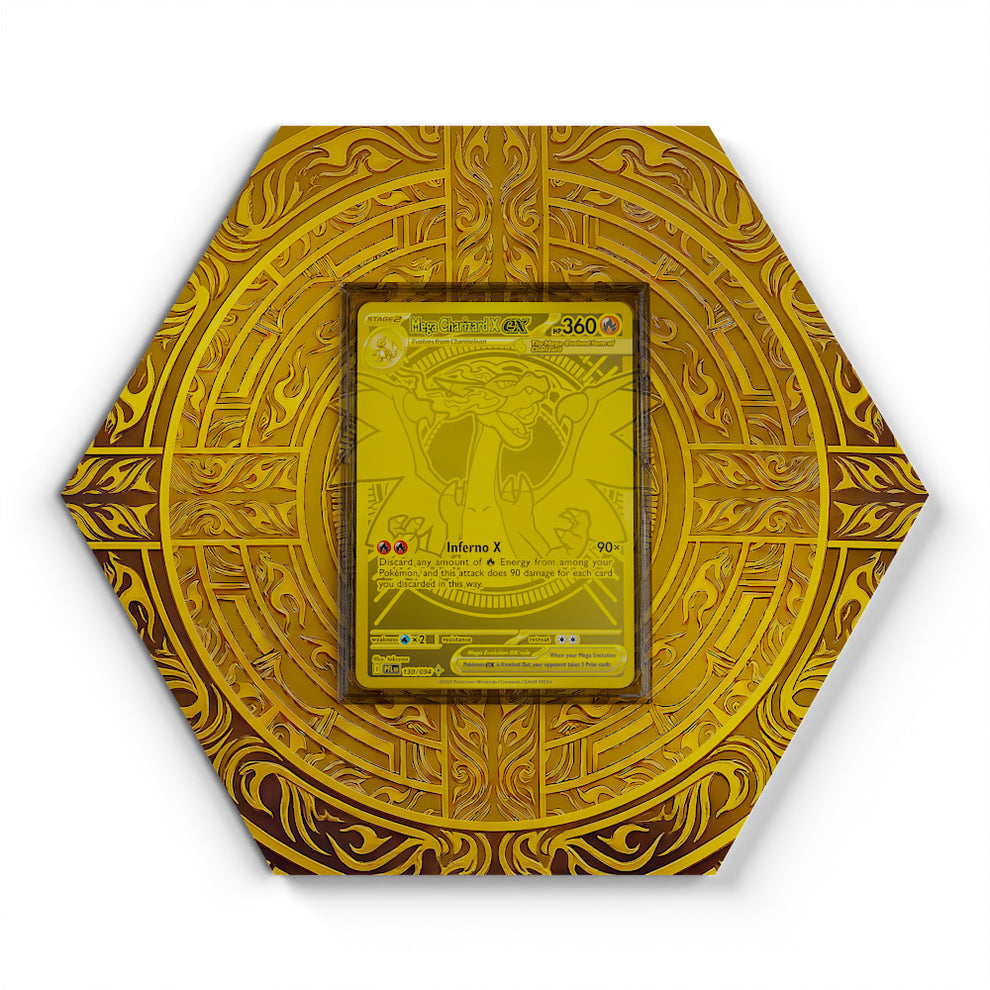 130/094 Mega Charizard X EX - Extended Artwork Pokemon Card Display