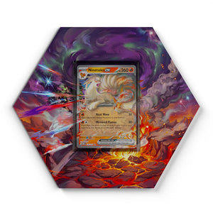 CardXpand 038/165 Ninetales EX - Extended Artwork Pokemon Card Display, Wanddisplay mit erweitertem Kartenartwork