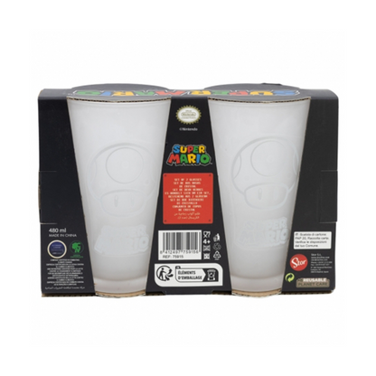 Super Mario - Gläser Set 490 ml (2 Gläser)