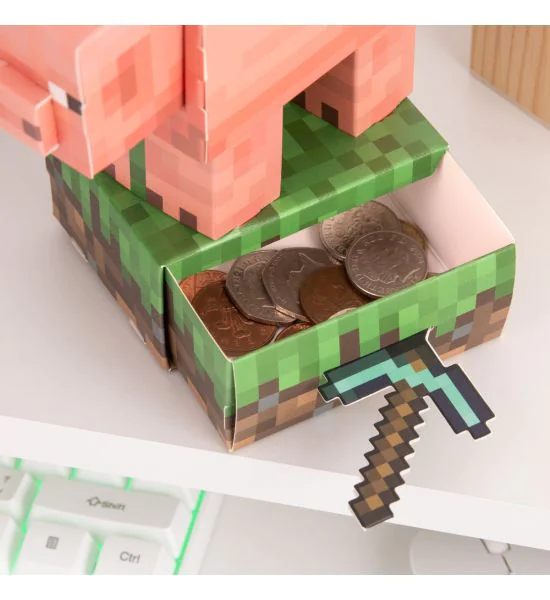 Minecraft Spardose Schwein, DIY
