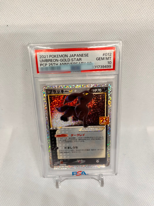 Pokémon Nachtara Gold Star 25th PSA10, JAP, professionell bewertete Sammelkarte