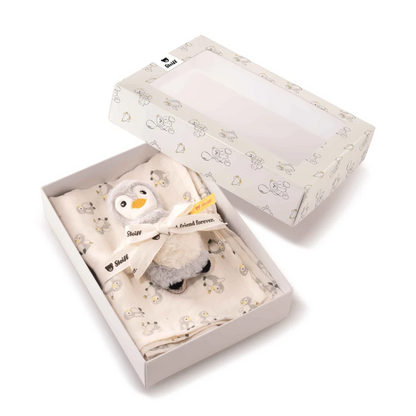 Steiff - Geschenkset Rassel und Spucktuch Pinguin