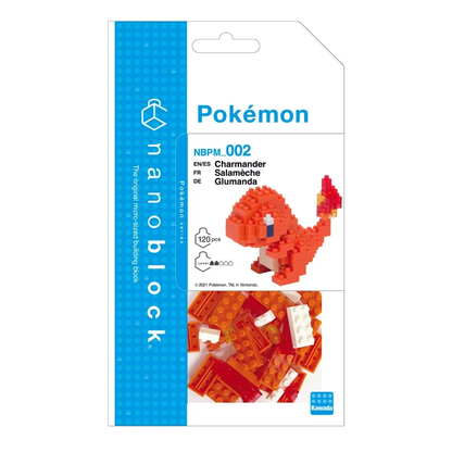 nanoblock Pokémon Glumanda NBPM-002, Verpackung mit 120 Teilen
