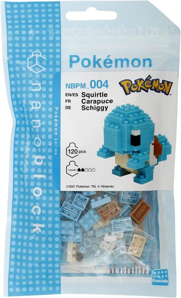 nanoblock Pokémon Schiggy NBPM-004, Verpackung mit 120 Teilen